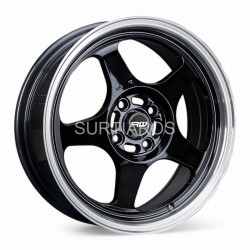 Aro 16x7" 4x100 ET40 CB73.1 Negro con Labio Pulido