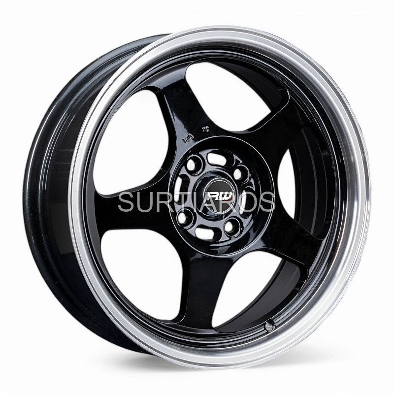 Aro 16x7" 4x100 ET40 CB73.1 Negro con Labio Pulido