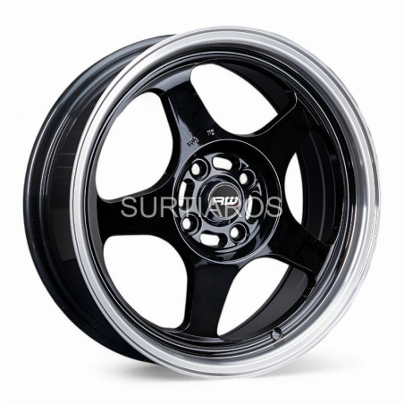 Aro 16x7" 4x100 ET40 CB73.1 Negro con Labio Pulido