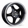 Aro 16x7" 4x100 ET40 CB73.1 Negro con Labio Pulido