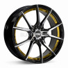 Aro 17x7.5" 8x100/108 ET40 CB73.1 Negro Maquinado con Detalle Dorado