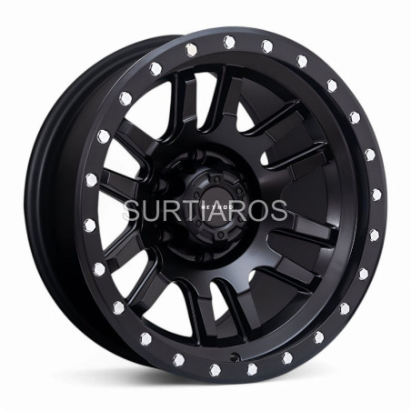 Aro 17x9" 6x139.7 ET-12 CB106.1 Negro Mate con Remaches