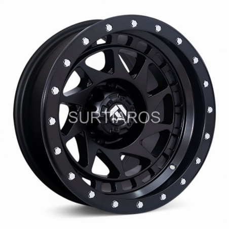 Aro 17x9" 6x139.7 ET-12 CB106.1 Negro Mate con Remaches