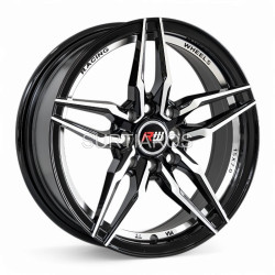 Aro 15x7" 8x100/114.3 ET38 CB73.1 Negro Maquinado con Detalle Pulido