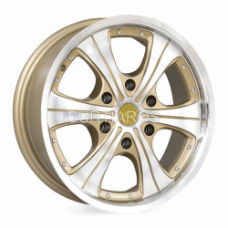 Aro 17x7.5" 6x139.7 ET25 CB106 Dorado Maquinado con Labio Pulido
