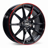 Aro 15x7" 8x100/114.3 ET35 CB73.1 Negro con Línea Roja