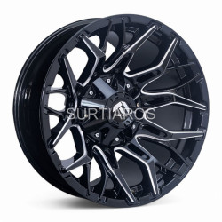 Aro 17x9" 6x139.7 ET-12 CB106.1 Negro Fresado