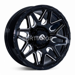 Aro 17x9" 6x139.7 ET-12 CB106.1 Negro Fresado