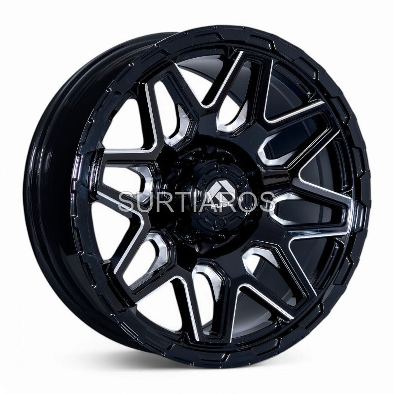 Aro 17x9" 6x139.7 ET-12 CB106.1 Negro Fresado
