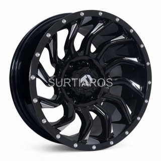 Aro 17x9" 6x139.7 ET0 CB106.1 Negro Fresado