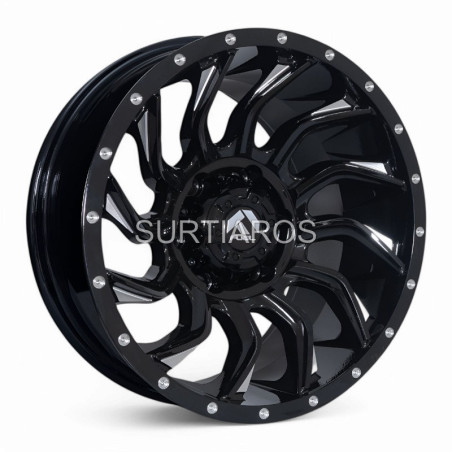 Aro 17x9" 6x139.7 ET0 CB106.1 Negro Fresado