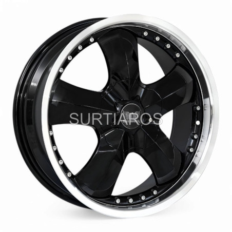 Aro 20x8.5" 6x139.7 ET15 CB110 Negro con Labio Pulido