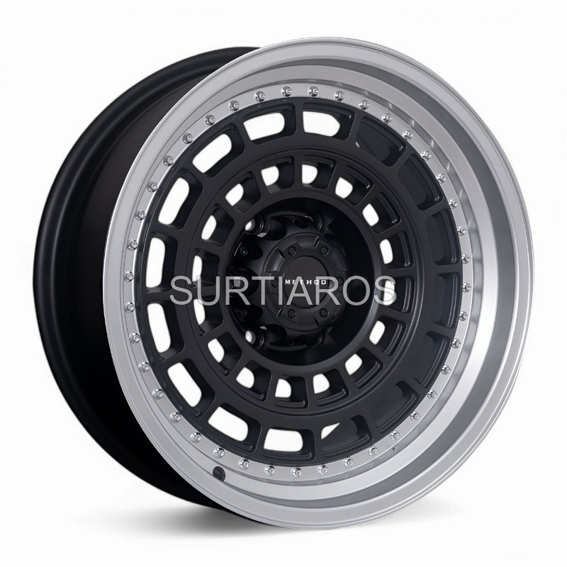 Aro 18x9" 6x139.7 ET0 CB110.5 Negro Mate con Aro Pulido