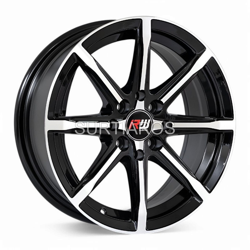Aro 15x7" 8x100/114.3 ET30 CB73.1 Negro Maquinado