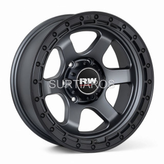 Aro 17x9" 6x139.7 ET-10 CB110.5 Negro Mate con Aro Negro