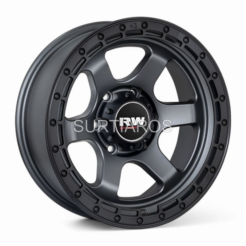 Aro 17x9" 6x139.7 ET-10 CB110.5 Negro Mate con Aro Negro