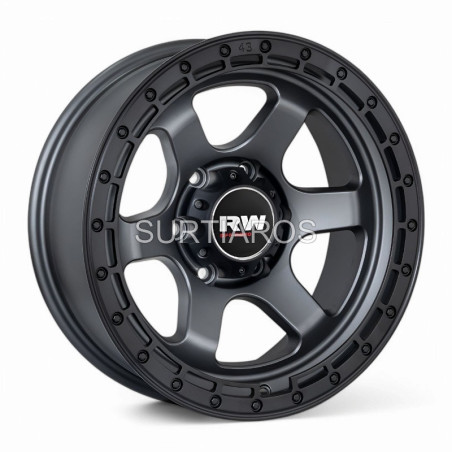 Aro 17x9" 6x139.7 ET-10 CB110.5 Negro Mate con Aro Negro