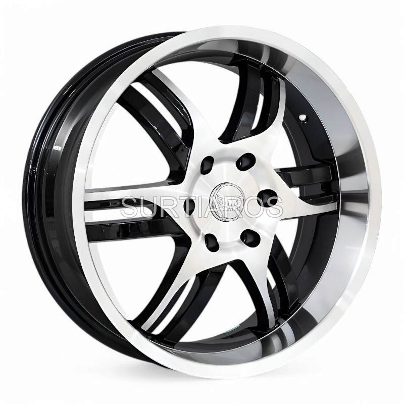 Aro 20x8" 6x139.7 ET35 CB110 Negro Maquinado con Labio