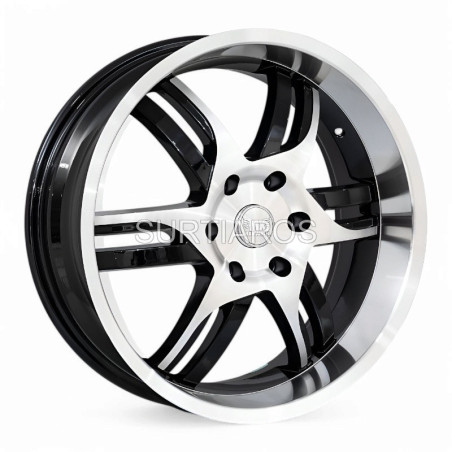 Aro 20x8" 6x139.7 ET35 CB110 Negro Maquinado con Labio