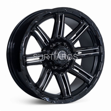 Aro 18x9" 6x139.7 ET-12 CB106.1 Negro Fresado
