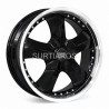 Aro 20x8.5" 5x114.3 ET15 CB73 Negro con Labio Pulido
