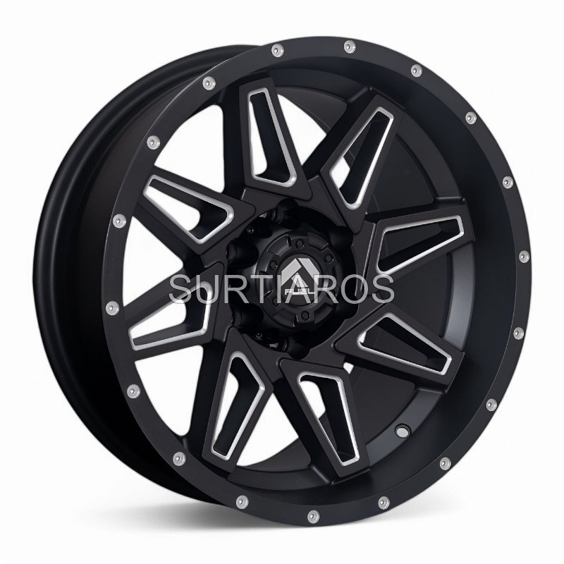 Aro 20x9" 6x139.7 ET0 CB106.1 Negro Mate Fresado