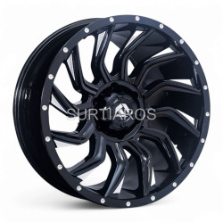 Aro 20x9" 6x139.7 ET0 CB106.1 Negro Fresado