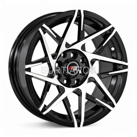 Aro 15x7" 8x100/114.3 ET10 CB73.1 Negro Maquinado