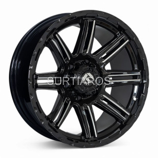 Aro 18x9" 6x139.7 ET-12 CB106.1 Negro Fresado