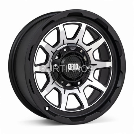 Aro 16x8.5" 6x139.7 ET0 CB110.5 Negro Mate Maquinado
