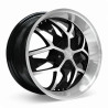 Aro 20x8.5" 12x135/139.7 ET15 CB110 Negro Maquinado con Labio Pulido