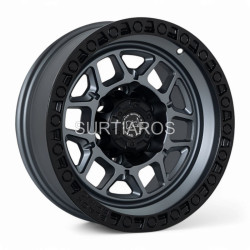 Aro 15x8" 6x139.7 ET-10 CB110 Gris Mate con Aro Negro