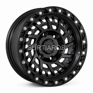 Aro 15x8" 6x139.7 ET0 CB110.5 Negro Mate con Remaches