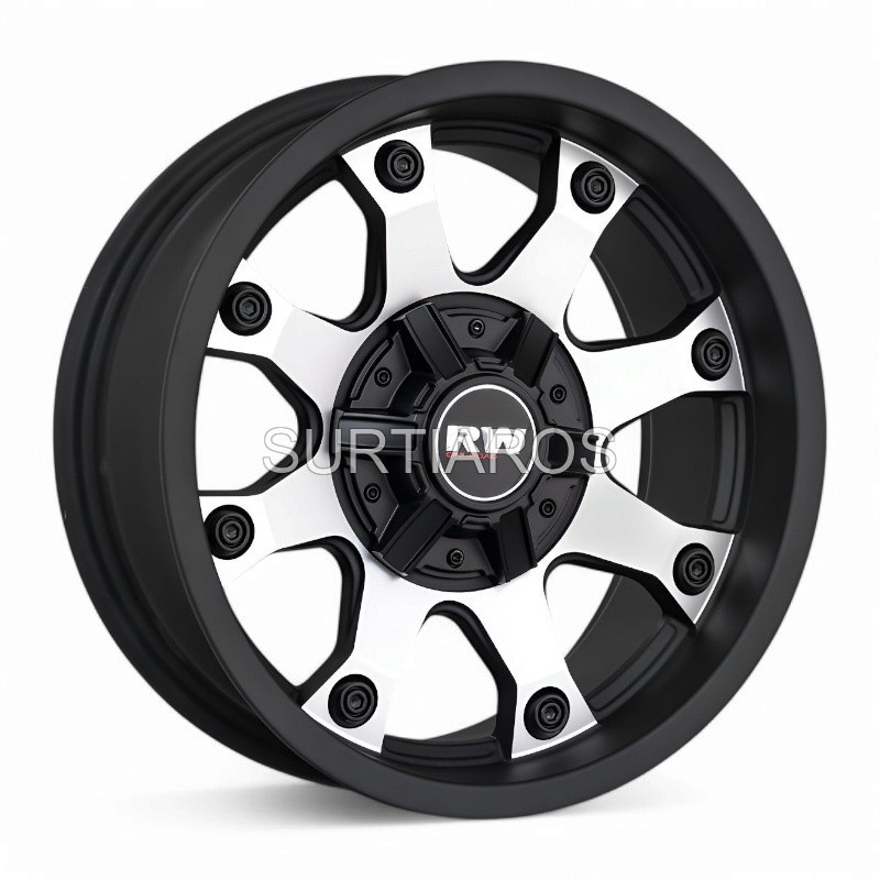 Aro 16x8" 6x139.7 ET0 CB110.5 Negro Mate Maquinado