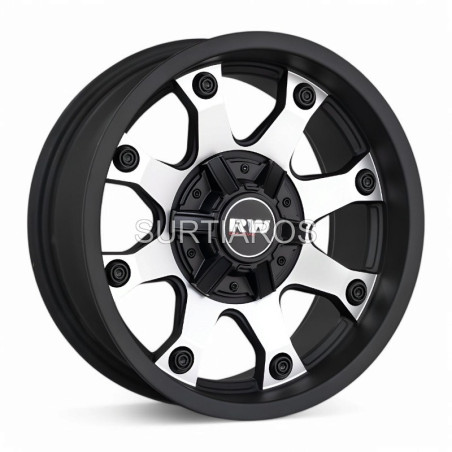 Aro 16x8" 6x139.7 ET0 CB110.5 Negro Mate Maquinado