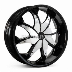 Aro 20x7.5" 12x135/139.7 ET40 CB110 Negro con Aspas Cromadas