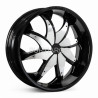 Aro 20x7.5" 12x135/139.7 ET40 CB110 Negro con Aspas Cromadas