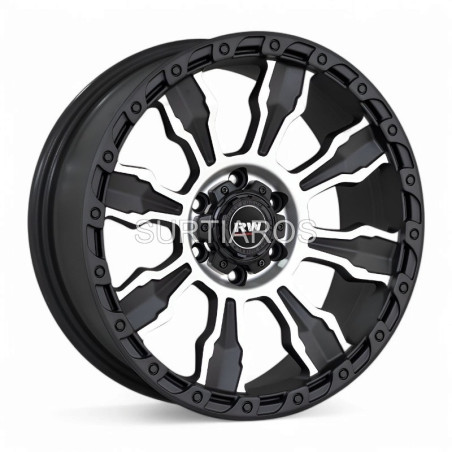 Aro 20x9" 6x139.7 ET20 CB110.5 Negro Mate Maquinado