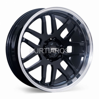 Aro 20x9" 6x139.7 ET0 CB106.1 Negro con Labio Pulido