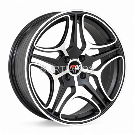 Aro 17x7.5" 4x100 ET25 CB73.1 Negro Mate Maquinado