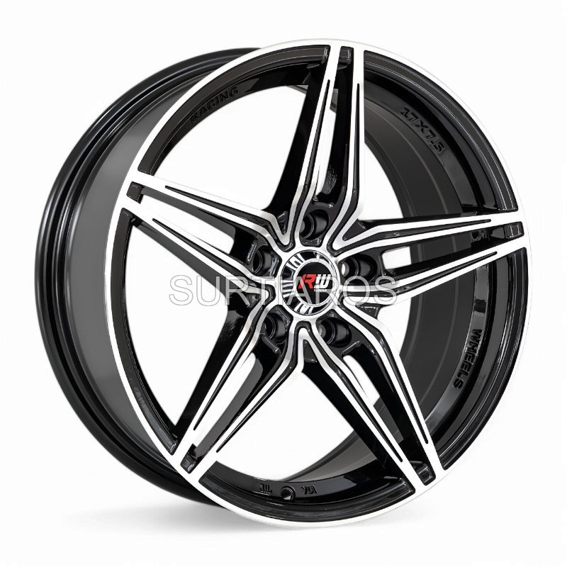 Aro 17x7.5" 5x114.3 ET25 CB73.1 Negro Maquinado