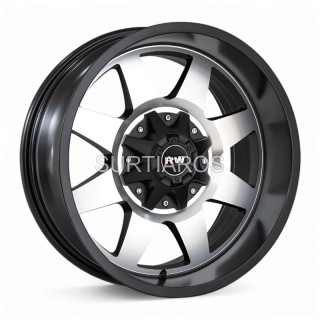 Aro 20x10" 6x139.7 ET-24 CB110.5 Negro Mate Maquinado