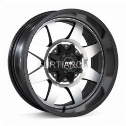 Aro 20x10" 6x139.7 ET-24 CB110.5 Negro Mate Maquinado