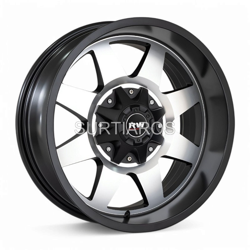 Aro 20x10" 10x114.3/127 ET-24 CB71.5 Negro Mate Maquinado
