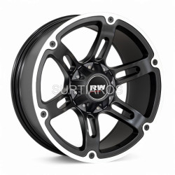 Aro 20x10" 12x135/139.7 ET-24 CB110.5 Negro Mate Maquinado