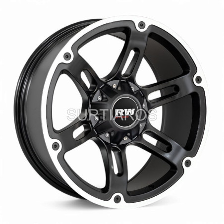Aro 20x10" 12x135/139.7 ET-24 CB110.5 Negro Mate Maquinado