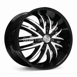 Aro 20x7.5" 12x135/139.7 ET15 CB110 Negro Maquinado