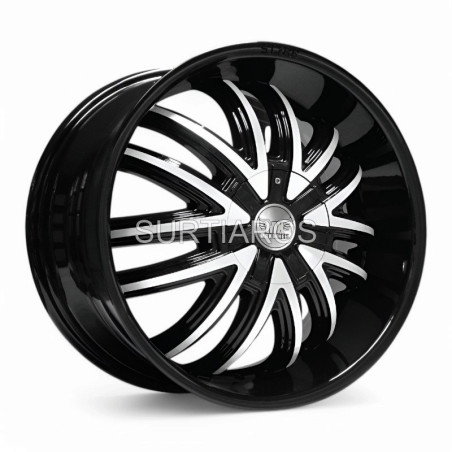 Aro 20x7.5" 12x135/139.7 ET15 CB110 Negro Maquinado