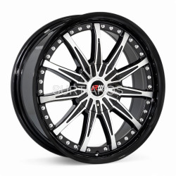 Aro 18x8" 10x100/114.3 ET35 CB73.1 Negro Maquinado con Remaches