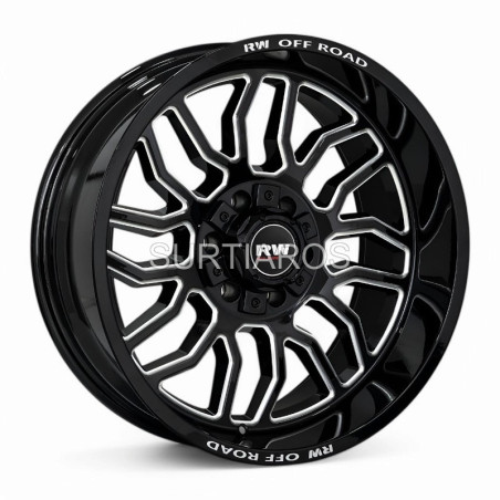 Aro 20x10" 6x135 ET-19 CB87.1 Negro Fresado